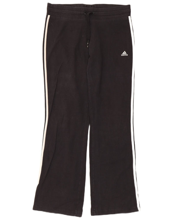 Adidas Womens Tracksuit Trousers UK 16 Large Black Cotton