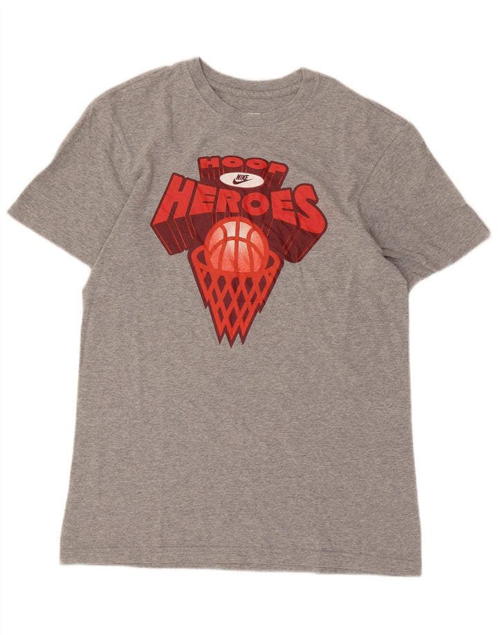 Nike Mens Regular Fit Graphic T-Shirt Top Small Grey Flecked