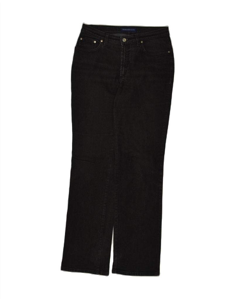 TRUSSARDI Womens Straight Jeans W31 L33 Black Cotton | Vintage Trussardi | Thrift | Second-Hand Trussardi | Used Clothing | Messina Hembry 