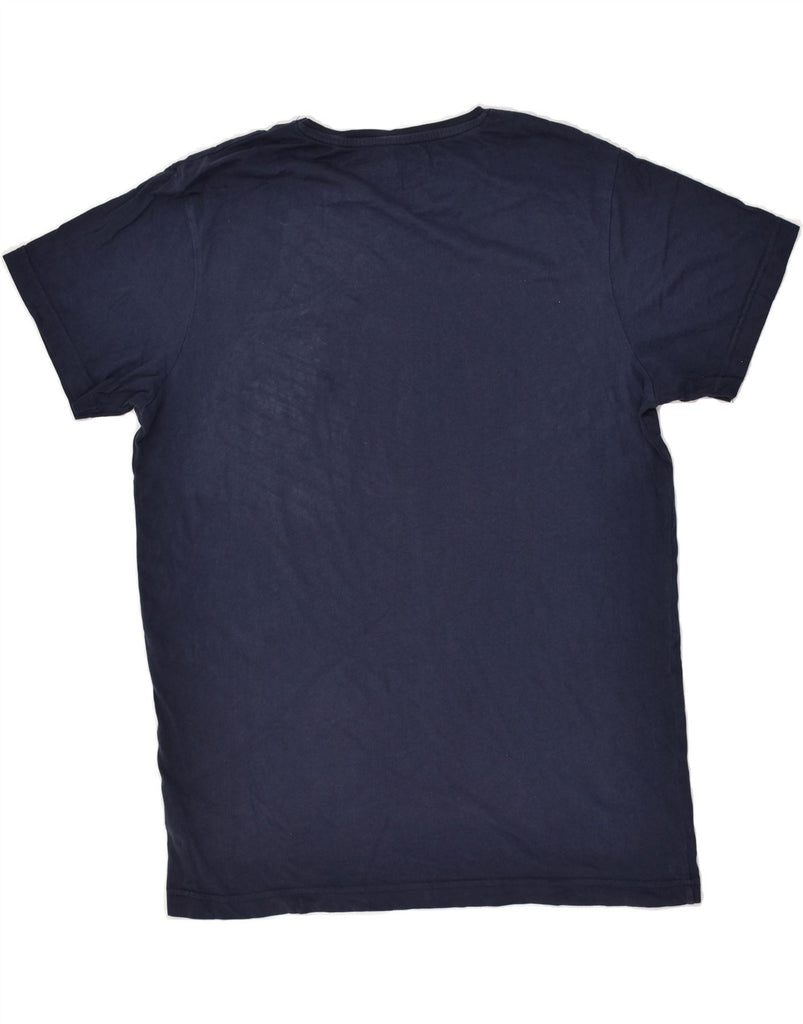 JACK & JONES Mens Graphic T-Shirt Top Large Navy Blue Cotton | Vintage Jack & Jones | Thrift | Second-Hand Jack & Jones | Used Clothing | Messina Hembry 