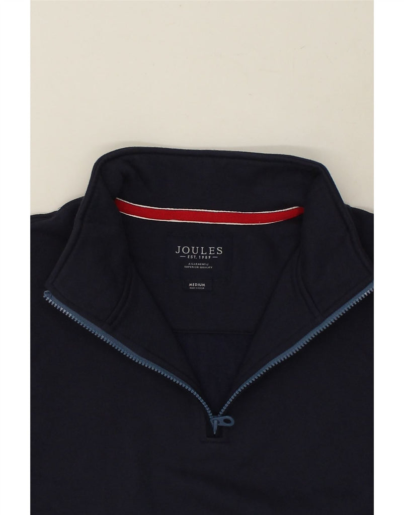 JOULES Mens Zip Neck Sweatshirt Jumper Medium Navy Blue | Vintage Joules | Thrift | Second-Hand Joules | Used Clothing | Messina Hembry 