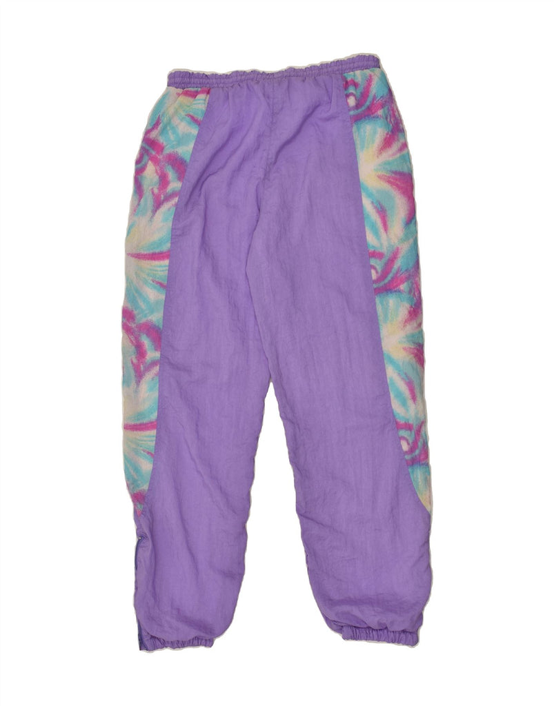 RODEO Womens Tracksuit Trousers Joggers EU 40 Medium Purple Colourblock | Vintage Rodeo | Thrift | Second-Hand Rodeo | Used Clothing | Messina Hembry 