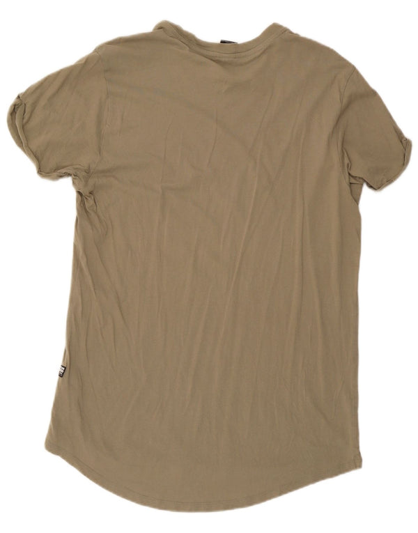 G-Star Mens T-Shirt Top Medium Khaki Cotton