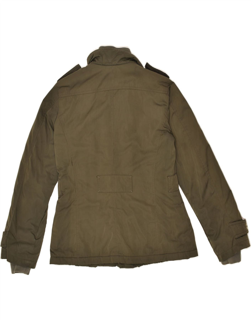 MASSIMO DUTTI Womens Utility Jacket UK 12 Medium Khaki Polyester | Vintage Massimo Dutti | Thrift | Second-Hand Massimo Dutti | Used Clothing | Messina Hembry 