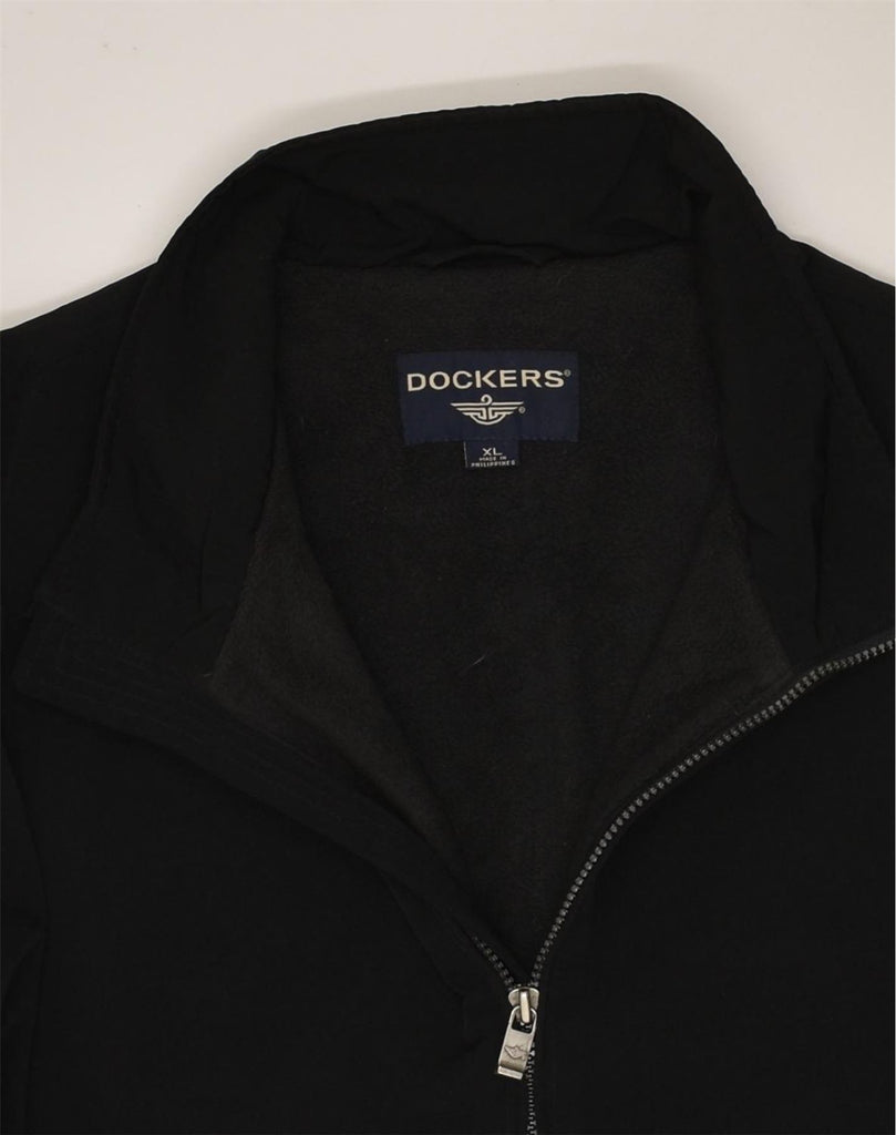 DOCKERS Mens Bomber Jacket UK 42 XL Black Polyester | Vintage Dockers | Thrift | Second-Hand Dockers | Used Clothing | Messina Hembry 