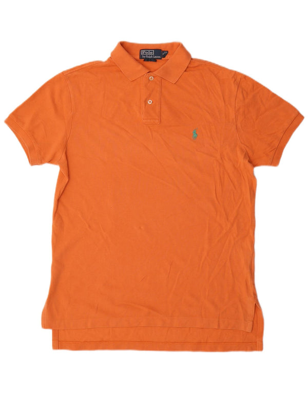Polo Ralph Lauren Mens Custom Fit Polo Shirt Medium Orange Cotton