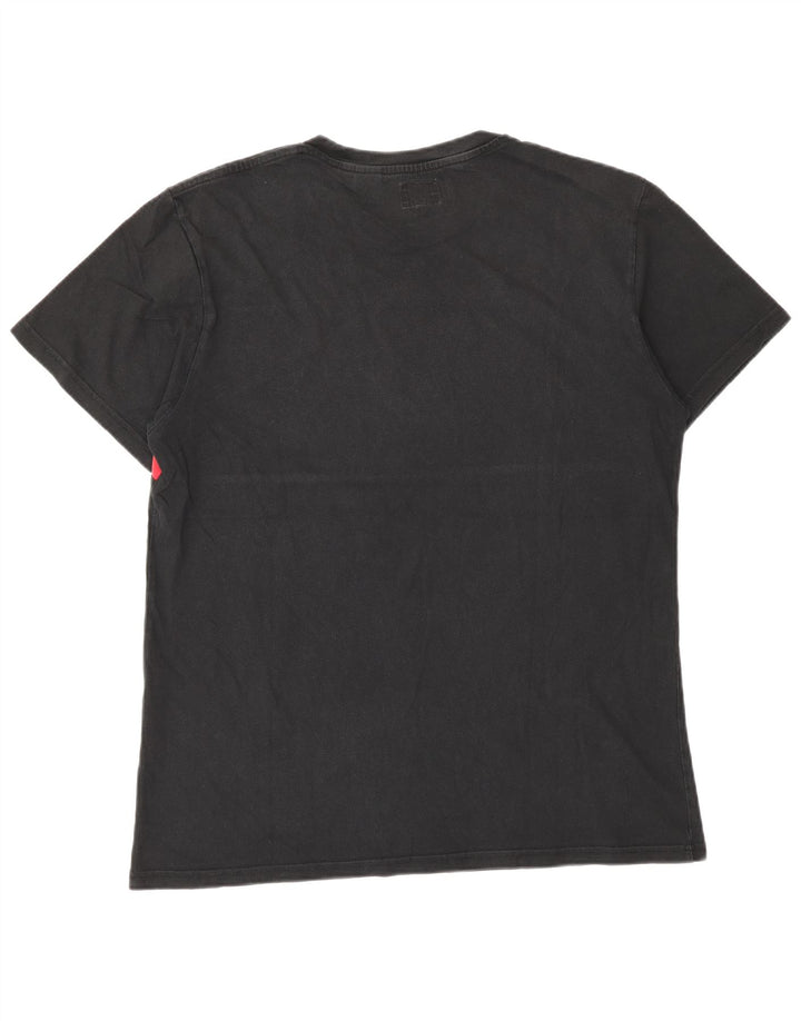 Levi's Mens Graphic T-Shirt Top Large Black Colourblock