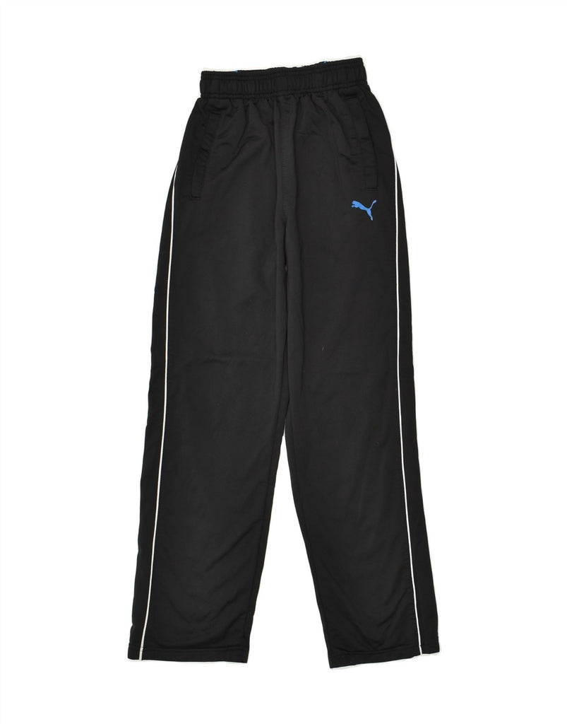 PUMA Boys Tracksuit Trousers 7-8 Years Small Black Polyester | Vintage Puma | Thrift | Second-Hand Puma | Used Clothing | Messina Hembry 