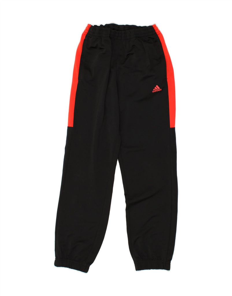 ADIDAS Boys Graphic Tracksuit Trousers Joggers 10-11 Years Black Polyester | Vintage Adidas | Thrift | Second-Hand Adidas | Used Clothing | Messina Hembry 