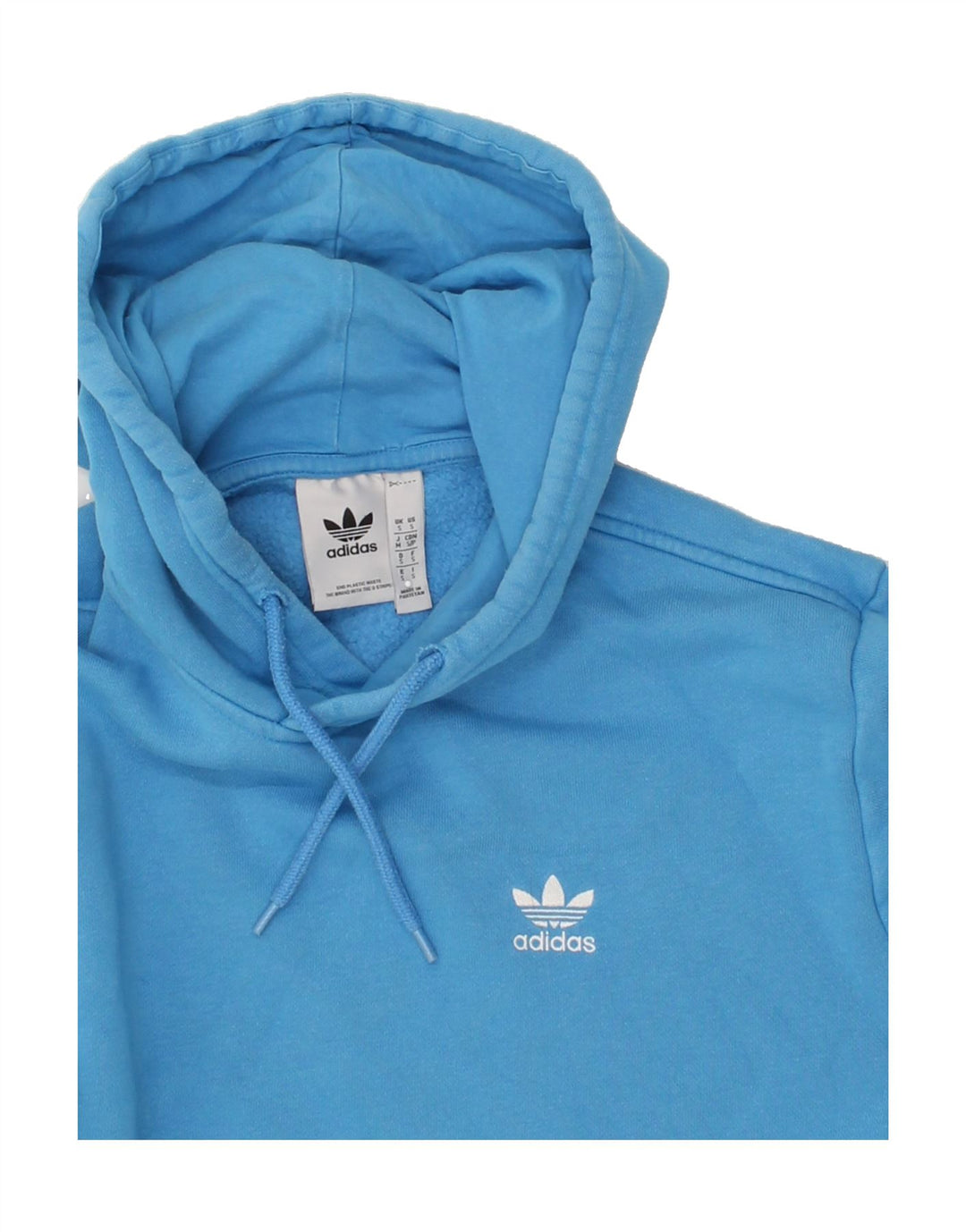 ADIDAS Mens Hoodie Jumper Small Blue Cotton Vintage Adidas and Second-Hand Adidas from Messina Hembry 