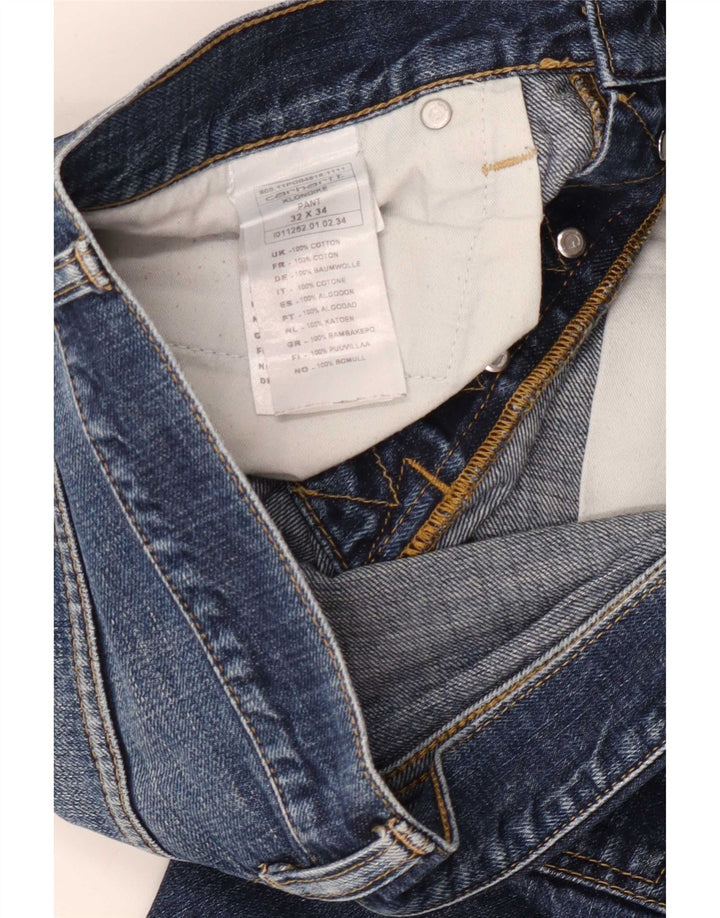 Carhartt Mens Straight Jeans W32 L34 Navy Blue Cotton