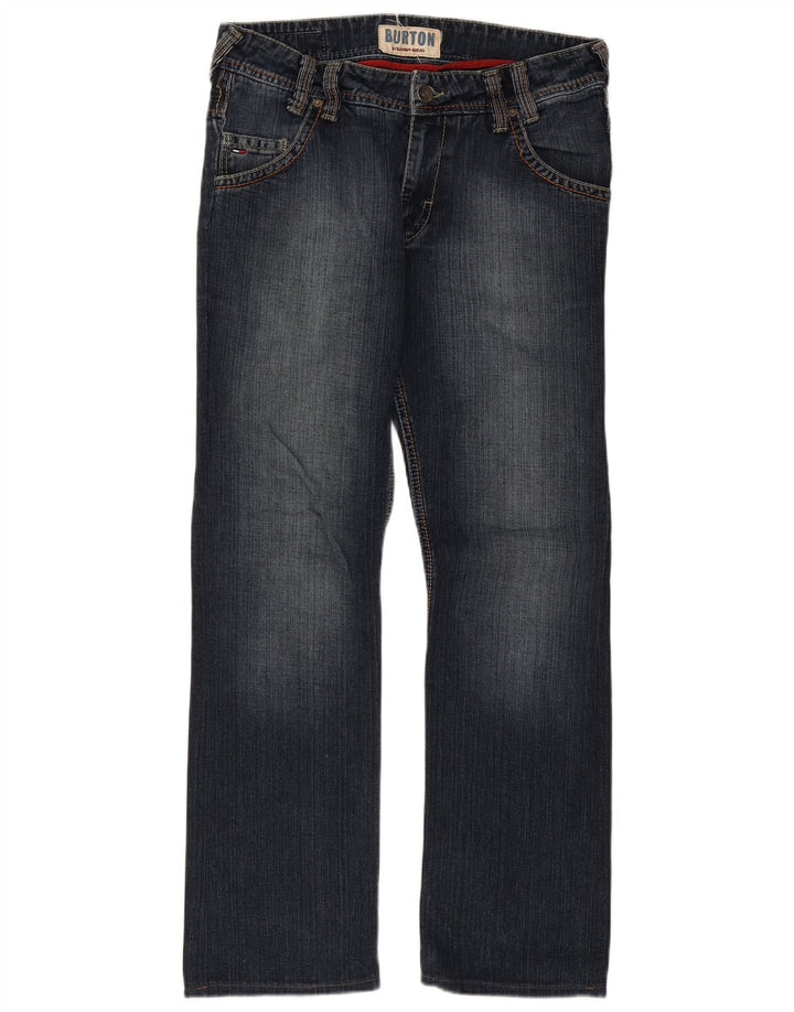 Burton Womens Straight Jeans W32 L30 Navy Blue Cotton