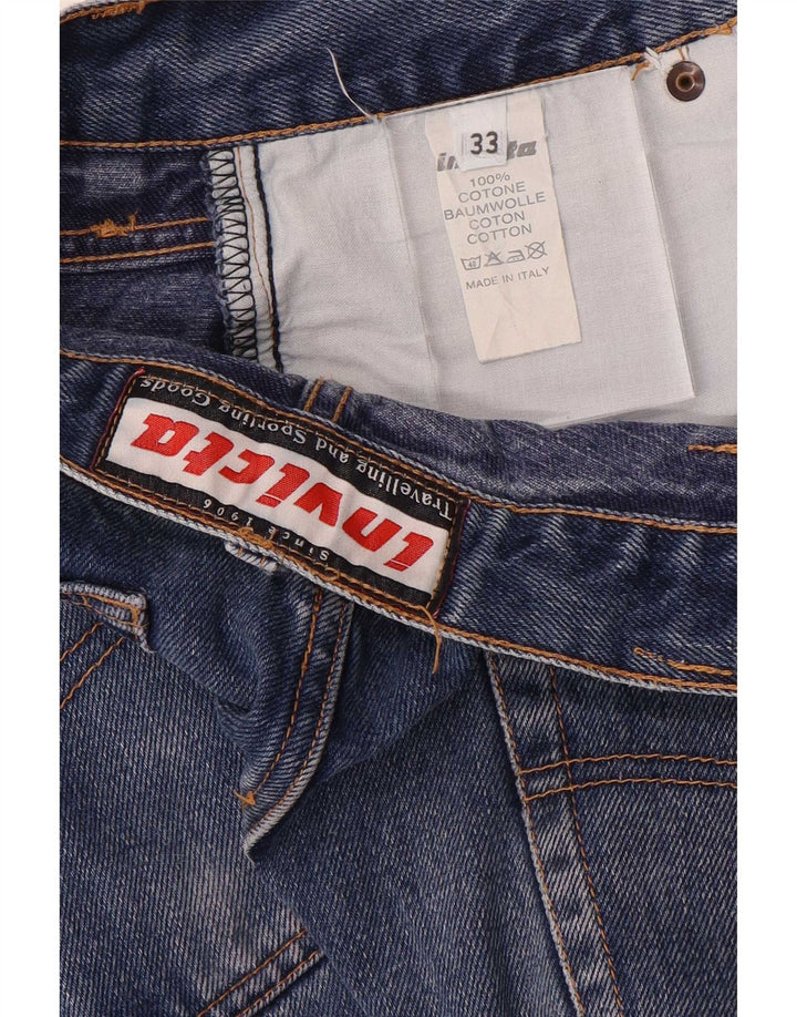 Invicta Mens Straight Jeans W33 L27 Blue Cotton