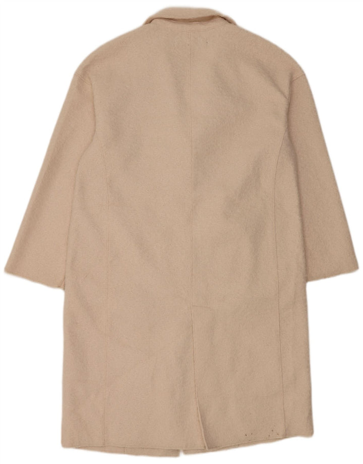 Zara Womens Oversized Overcoat UK 10 Small Beige