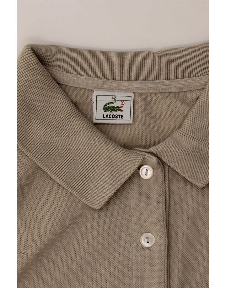 Lacoste Womens Sleeveless Polo Shirt EU 42 Large Grey