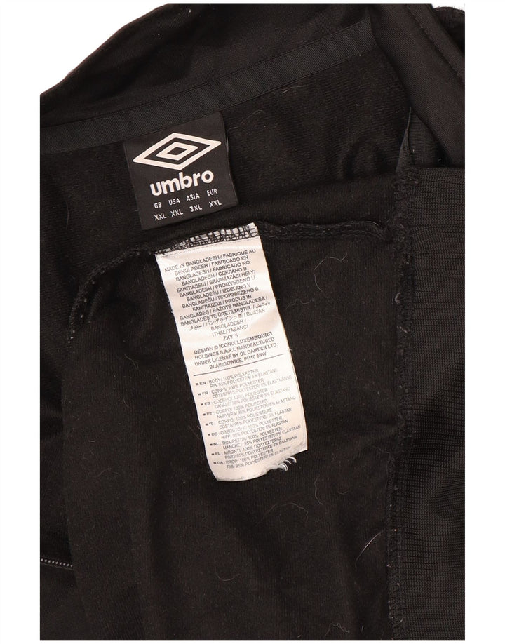 Umbro Mens Graphic Pullover Tracksuit Top 2XL Black Geometric Polyester