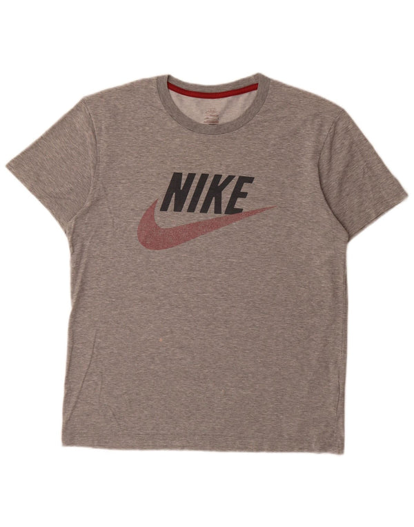 Nike Mens Graphic T-Shirt Top Small Grey Cotton