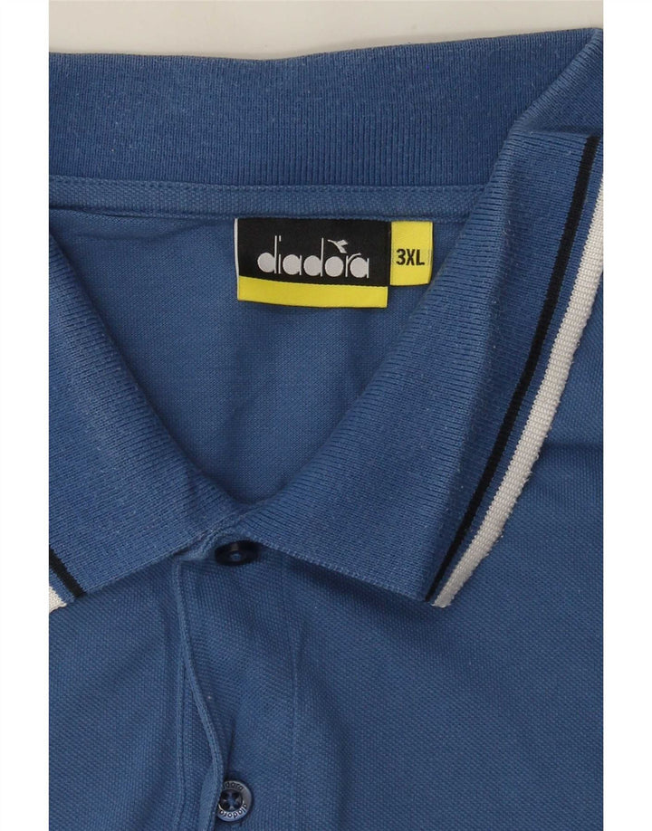 Diadora Mens Polo Shirt 3XL Blue Striped