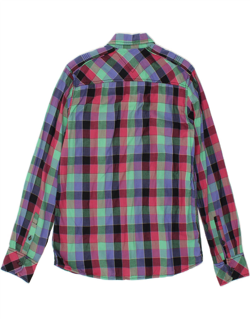 TOMMY HILFIGER Mens Shirt Large Multicoloured Check Cotton Vintage Tommy Hilfiger and Second-Hand Tommy Hilfiger from Messina Hembry 