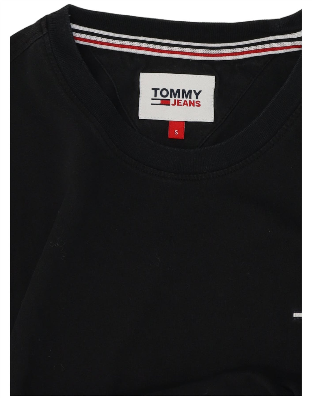 Tommy Hilfiger Mens T-Shirt Top Small Black Cotton
