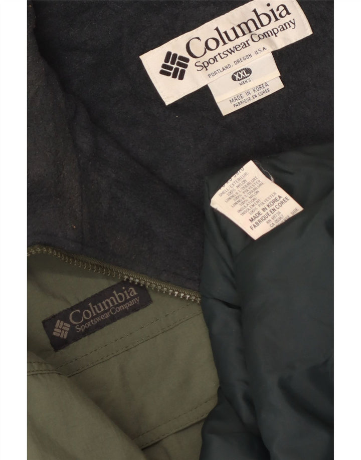 Columbia Mens Windbreaker Jacket UK 44 2XL Khaki Nylon