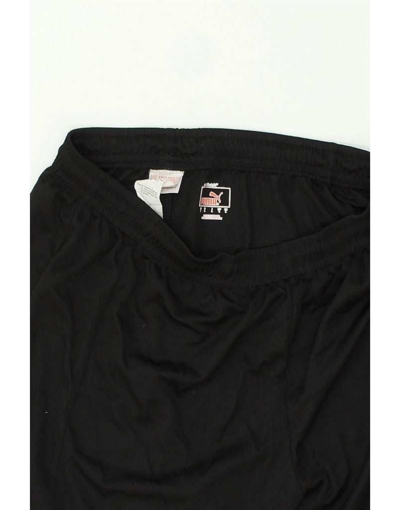 PUMA Mens Sport Shorts Large Black Polyester | Vintage Puma | Thrift | Second-Hand Puma | Used Clothing | Messina Hembry 