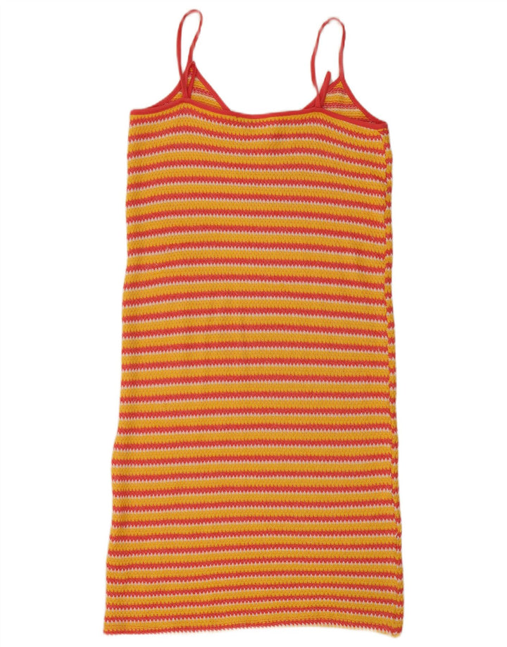 Zara Womens Sundress UK 12 Medium Yellow Striped
