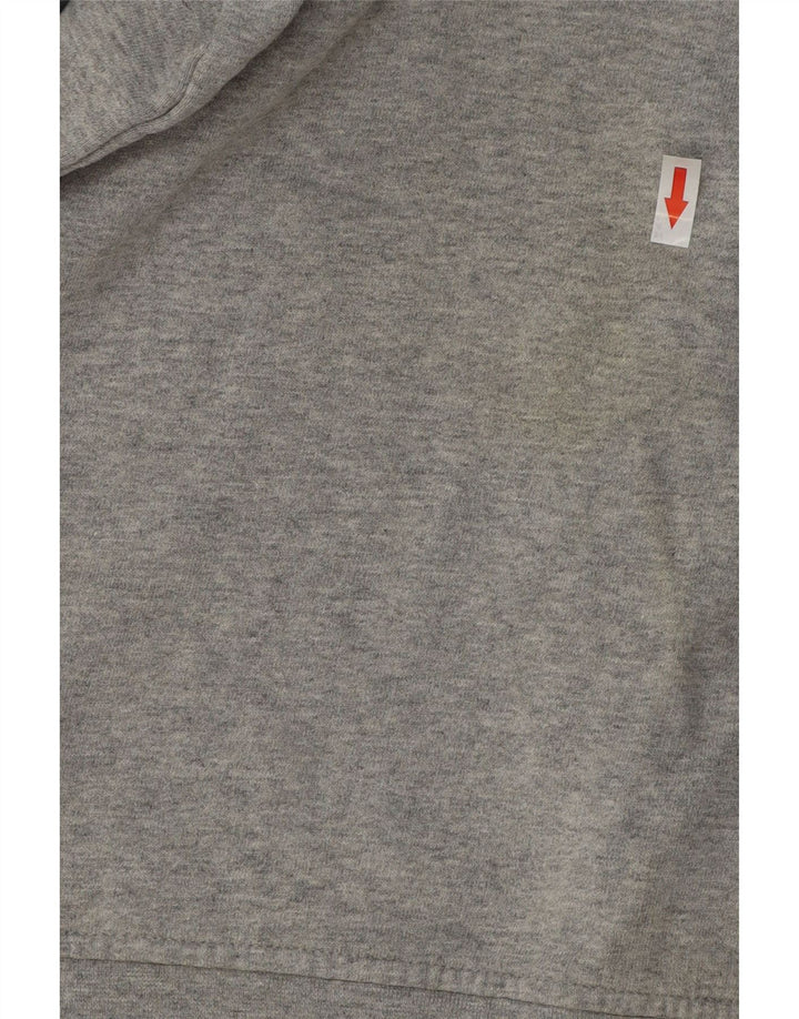 ADIDAS Mens Zip Hoodie Sweater Medium Grey Colourblock Cotton