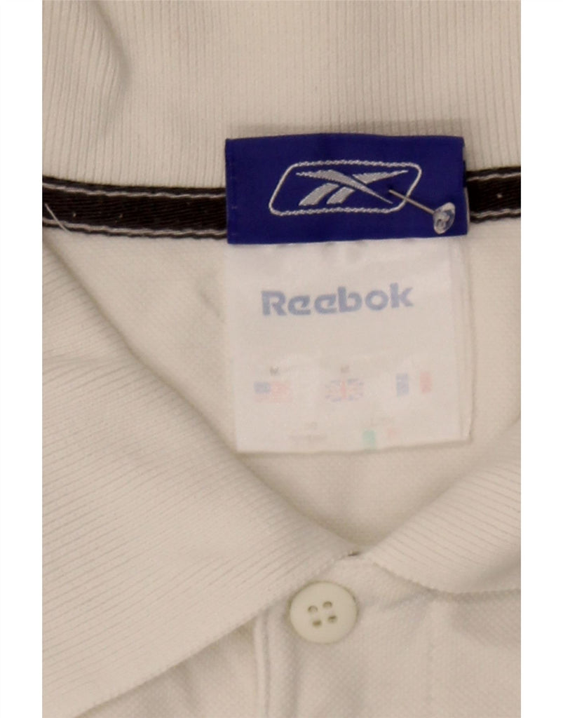 REEBOK Mens Polo Shirt Medium White Vintage Reebok and Second-Hand Reebok from Messina Hembry 