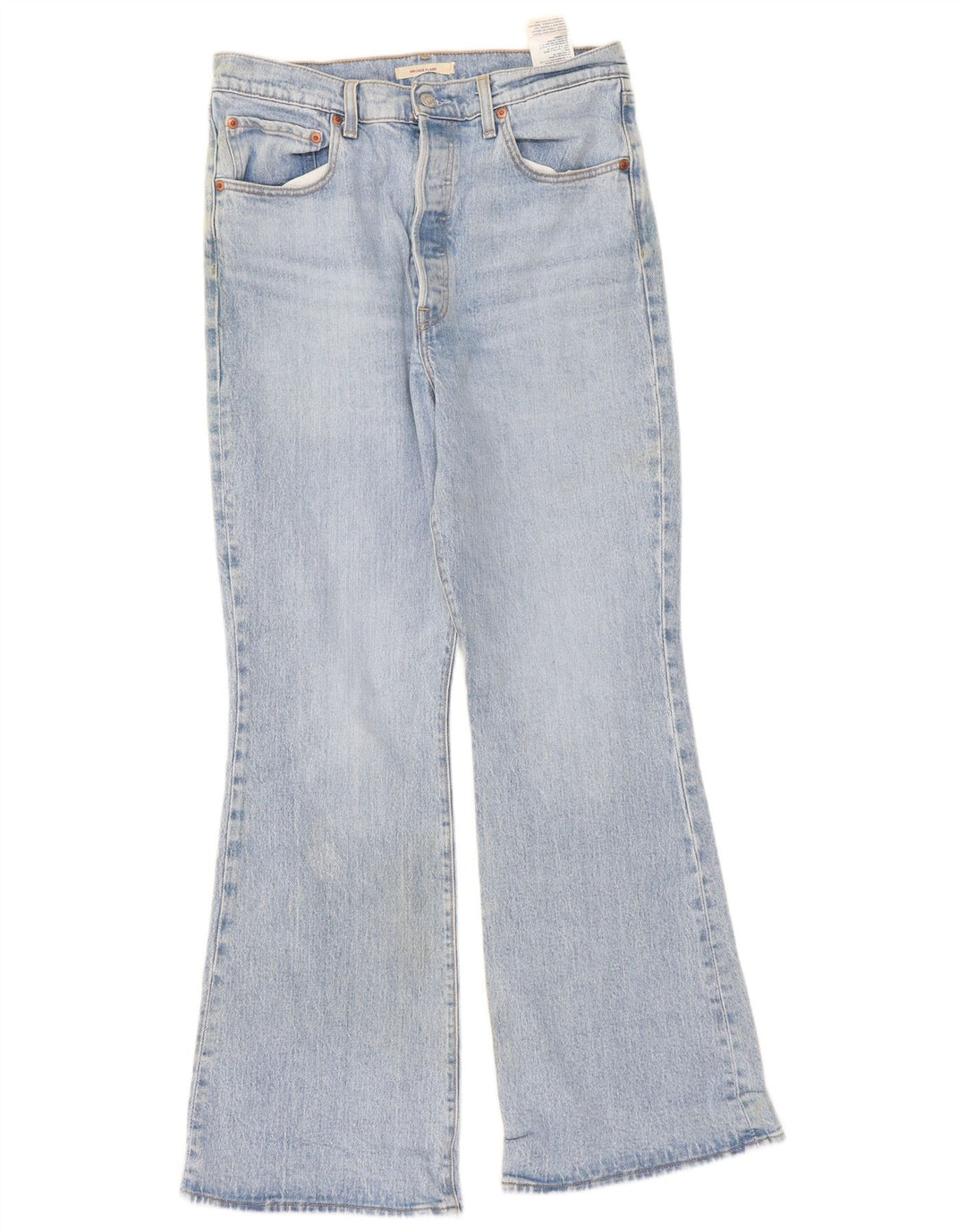 Levi's Womens Ribcage Flared Jeans W31 L32 Blue Cotton