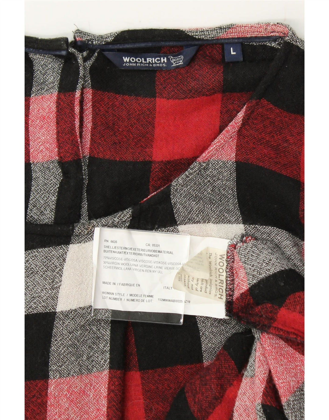 WOOLRICH Womens Long Sleeve A-Line Dress UK 16 Large Multicoloured Plaid Vintage Woolrich and Second-Hand Woolrich from Messina Hembry 