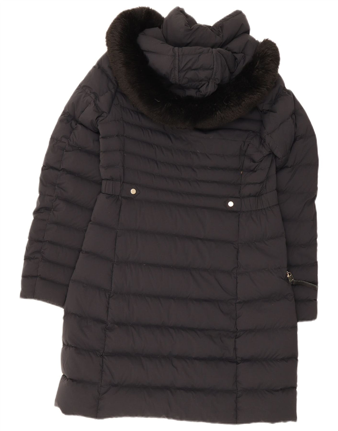 Tommy Hilfiger Womens Hooded Padded Coat UK 12 Medium Black Polyamide