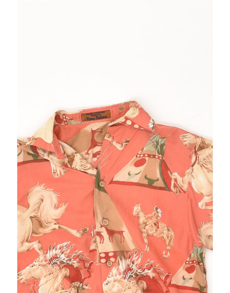 PINCO PALLINO Boys Short Sleeve Shirt 11-12 Years Orange Animal Print | Vintage Pinco Pallino | Thrift | Second-Hand Pinco Pallino | Used Clothing | Messina Hembry 