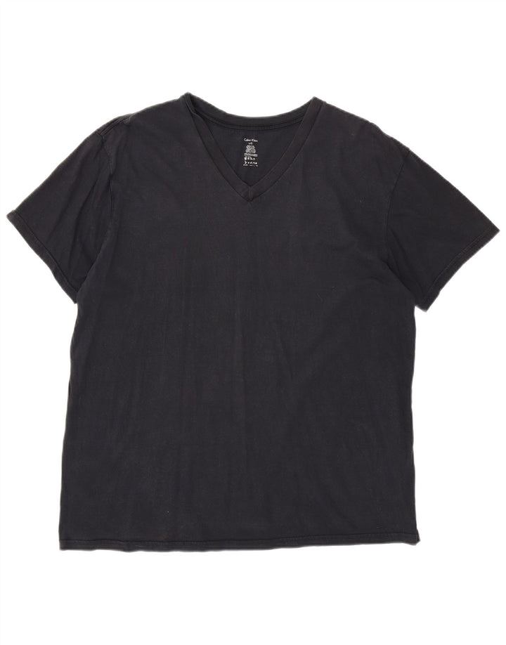 Calvin Klein Mens T-Shirt Top Large Black Cotton