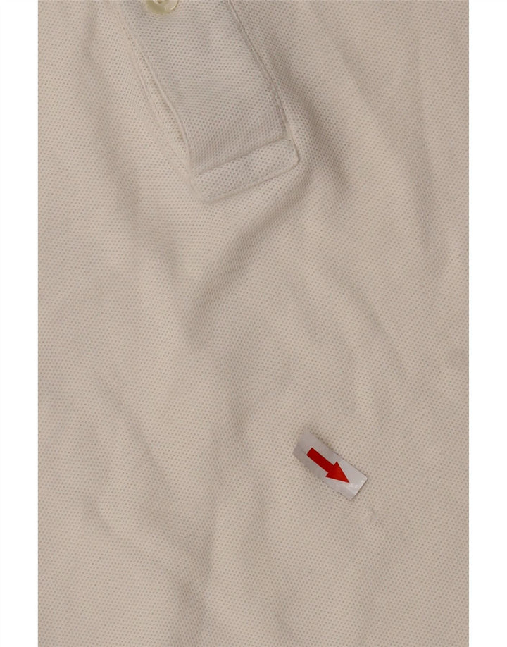 Fila Mens Polo Shirt IT 50 Medium White Cotton