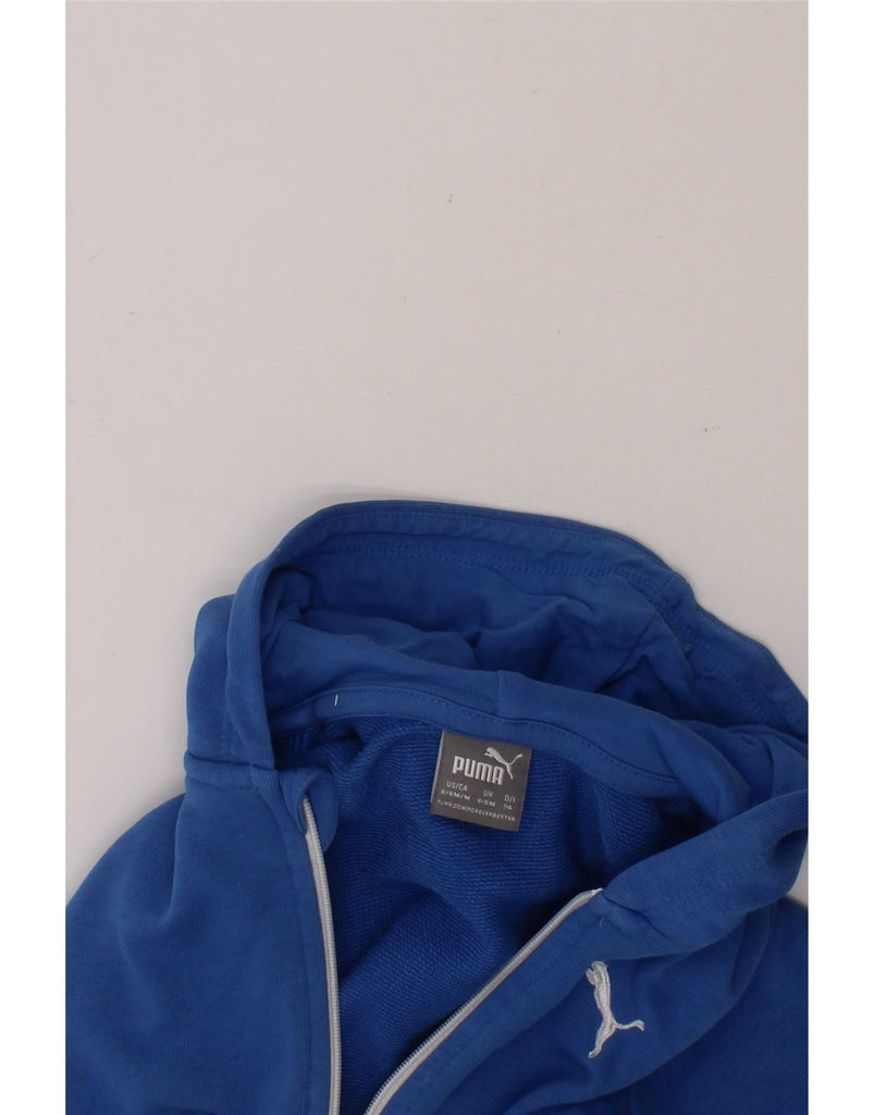 PUMA Baby Boys Zip Hoodie Sweater 6-9 Months Blue Colourblock Cotton Vintage Puma and Second-Hand Puma from Messina Hembry 