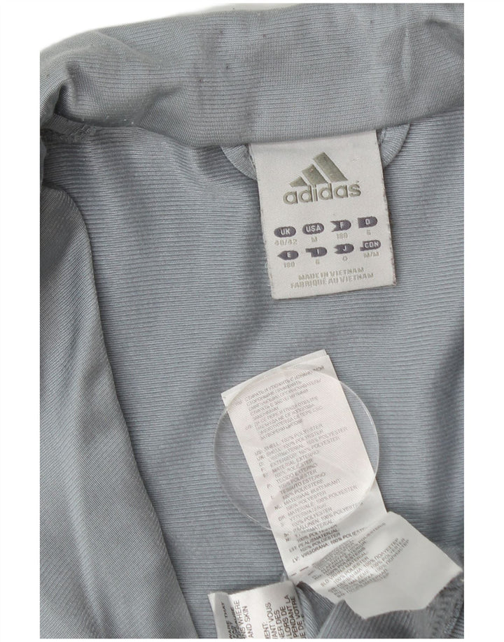 Adidas Mens Tracksuit Top Jacket UK 40/42 Medium Grey Colourblock Polyester