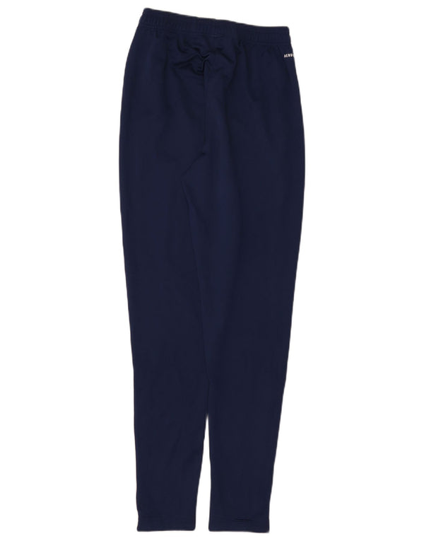 Adidas Mens Aeroready Tracksuit Trousers Small Navy Blue Polyester