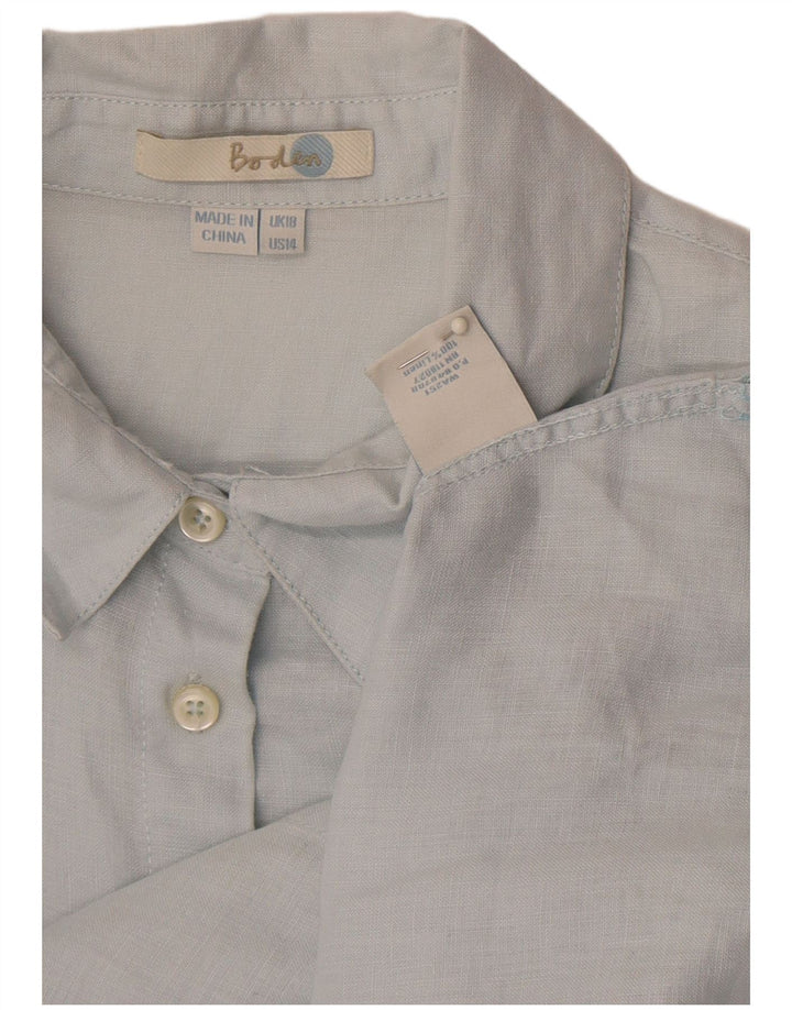 Boden Womens Shirt UK 18 XL Blue Linen