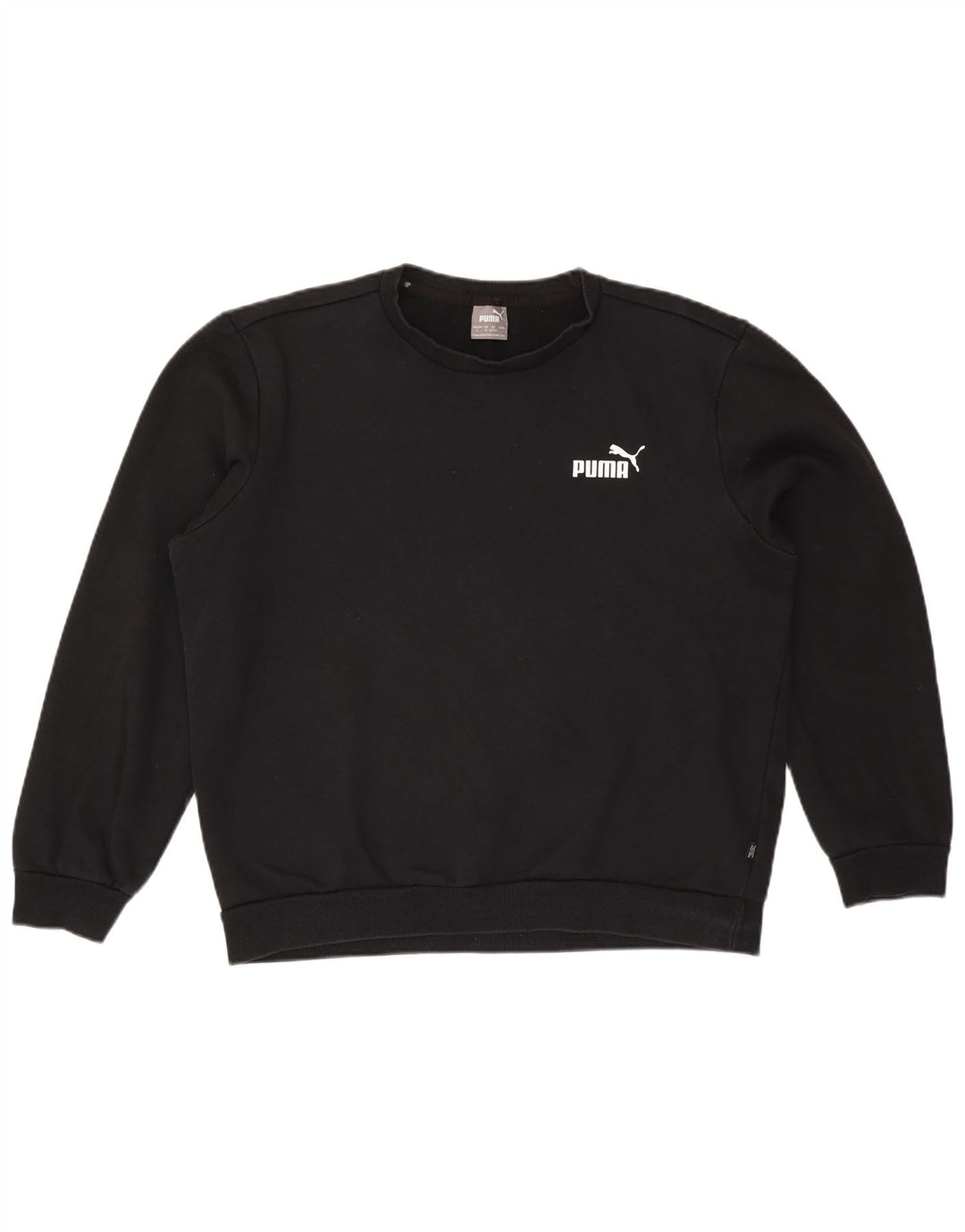 Puma Mens Sweatshirt Jumper Large Black Cotton