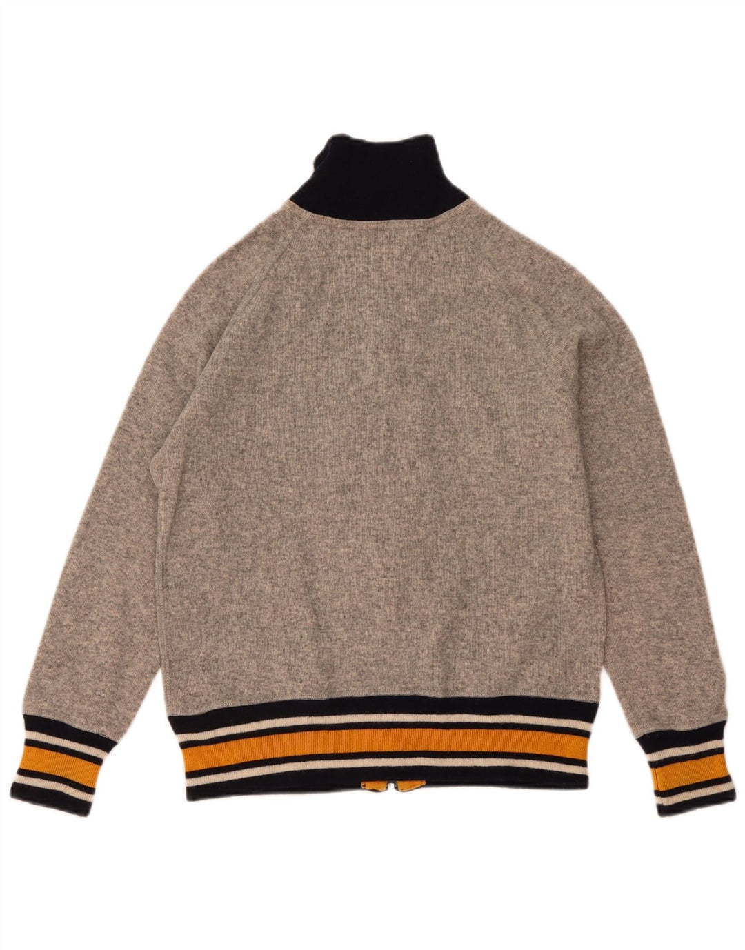 Converse Mens Graphic Cardigan Sweater Small Grey Colourblock