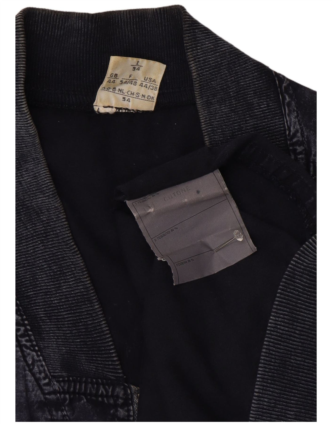 Belfe & Belfe Mens Denim Jacket UK 44 2XL Navy Blue Cotton