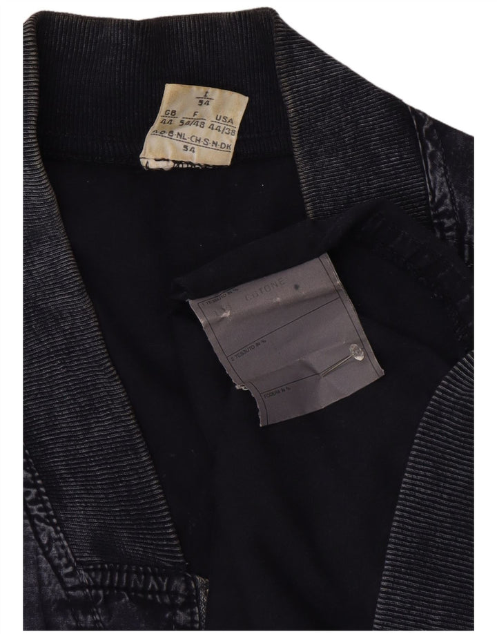 Belfe & Belfe Mens Denim Jacket UK 44 2XL Navy Blue Cotton