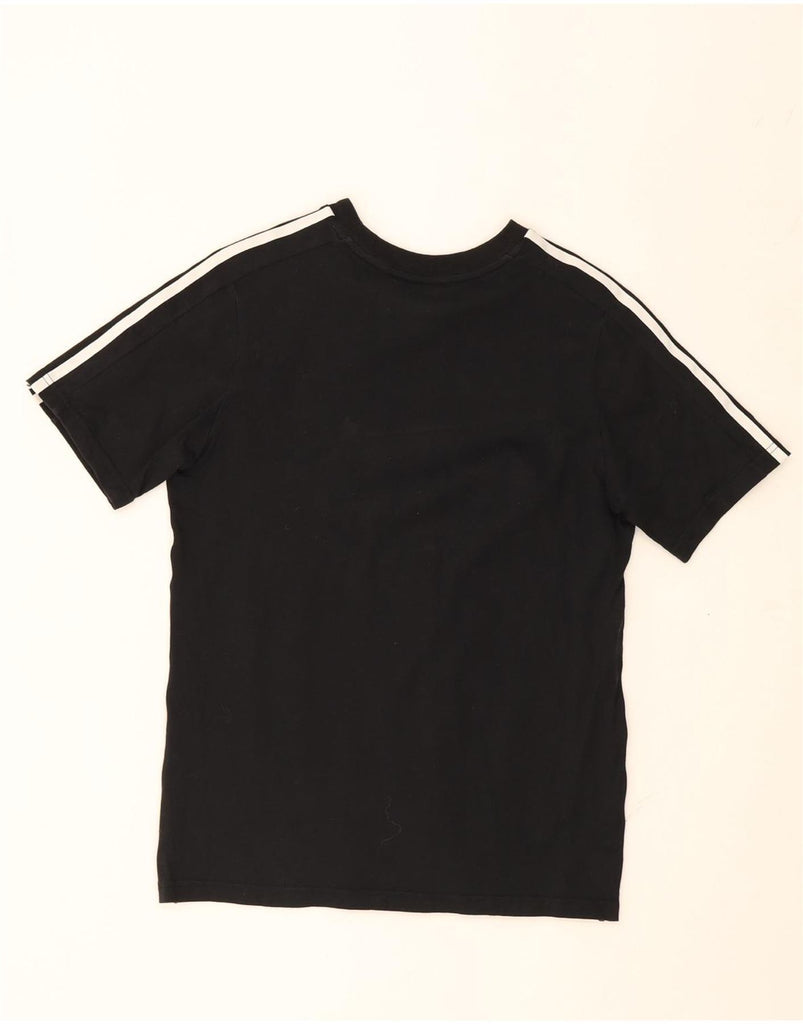 ADIDAS Girls Graphic T-Shirt Top 13-14 Years Black Cotton Vintage Adidas and Second-Hand Adidas from Messina Hembry 