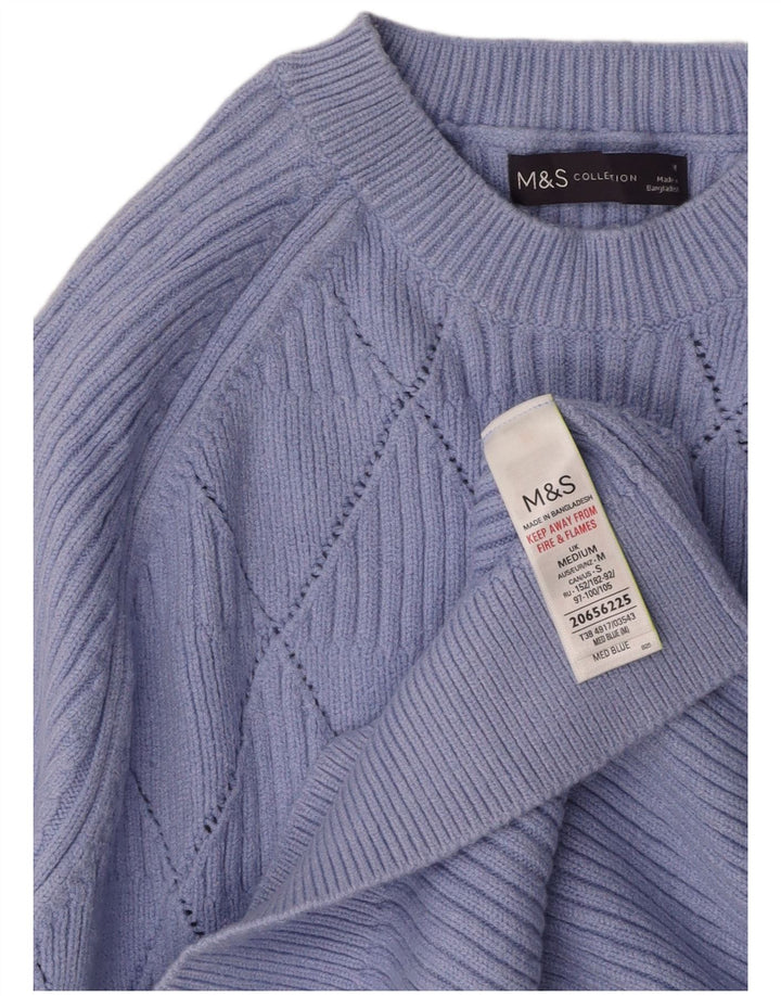 MARKS & SPENCER Womens Crew Neck Jumper Sweater UK 14 Medium Purple