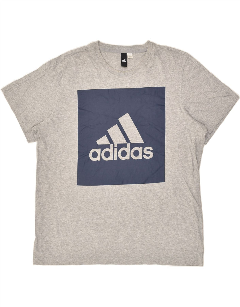 ADIDAS Mens Graphic T-Shirt Top XL Grey | Vintage Adidas | Thrift | Second-Hand Adidas | Used Clothing | Messina Hembry 