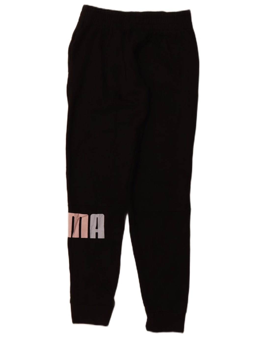 PUMA Girls Graphic Tracksuit Trousers Joggers 15-16 Years XL Black