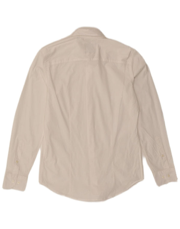 Sisley Mens Slim Fit Shirt Size 40 15 3/4 Medium White