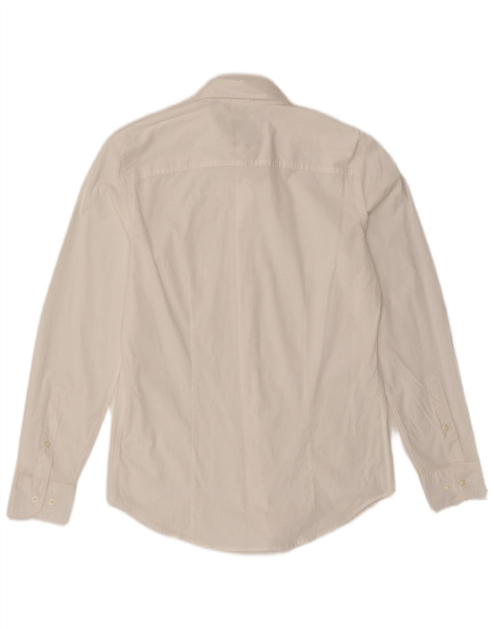Sisley Mens Slim Fit Shirt Size 40 15 3/4 Medium White