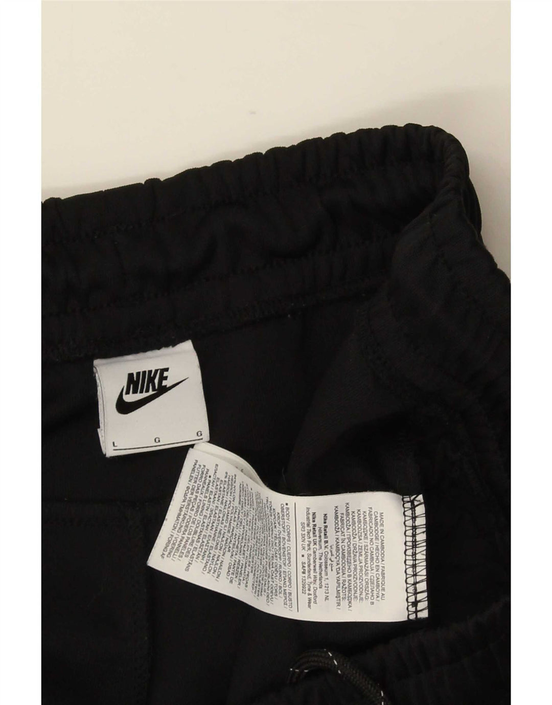 Nike Mens Graphic Tracksuit Trousers Joggers Large Black Colourblock